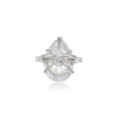 17 Karat Birne Statement Brillant Weiß VVS  Reinheit in Perfektion Diamantring