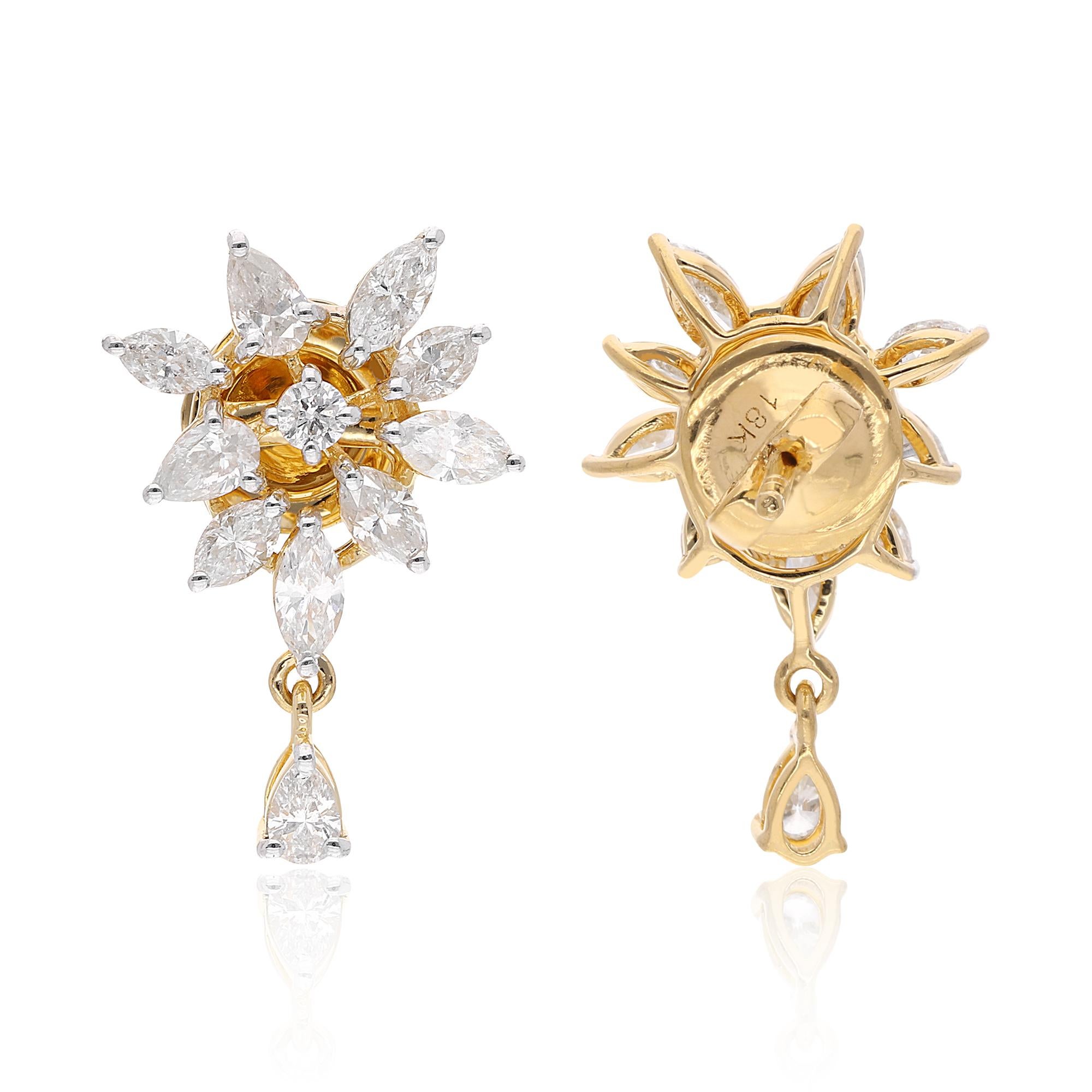 Code d'article :- SEE-12764
Poids brut :- 3.74 gm
Or jaune 18k Poids :- 3.39 gm
Poids du diamant :- 1.75 Ct. ( DIAMANT MOYEN DE PURETÉ SI1-SI2 ET DE COULEUR H-I )
Taille des boucles d'oreilles :- 21 mm environ.

✦ Taille
.....................
Nous