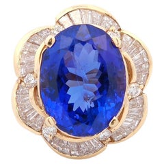 17 Carat Tanzanite Ring In 14k Gold