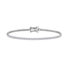 1.7 Carat TW Ultra Light Weight Natural Diamond Tennis Bracelet