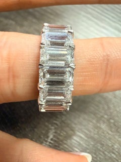 17 carats Emerald eternity diamond ring exquisite beauty platinum