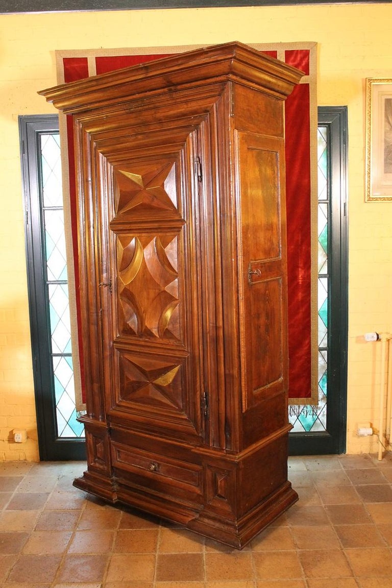 17 Century Armoire With Side Gun Door In Walnut From France For