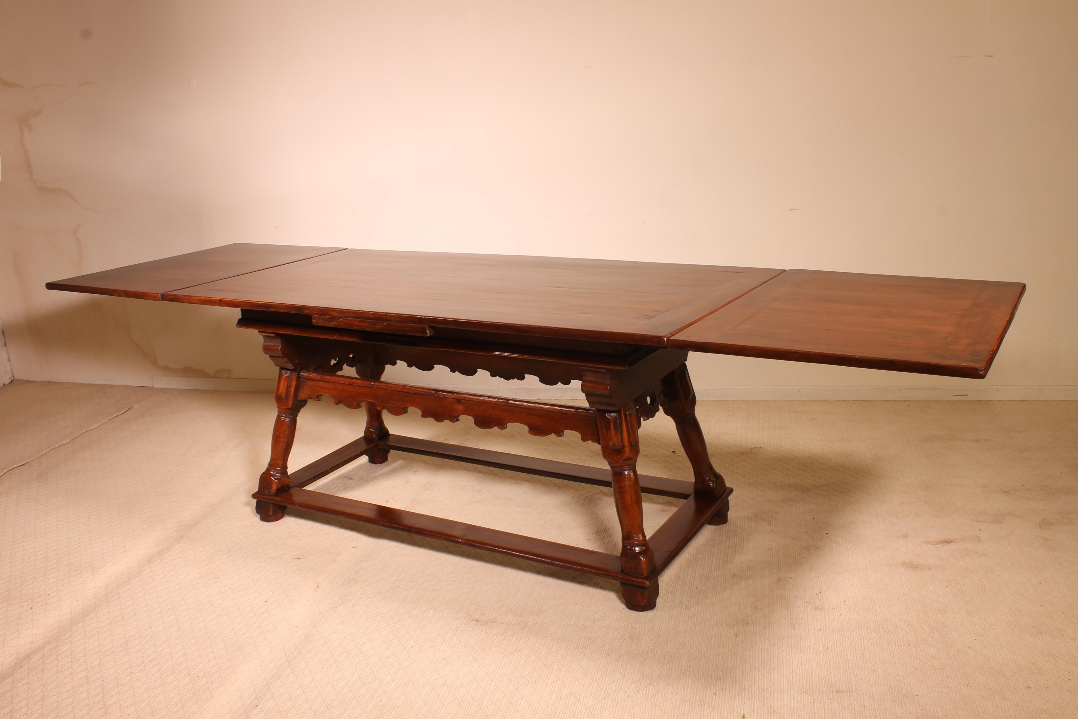 Mid-17th Century 17th Century Extension Table from Switzerland For Sale