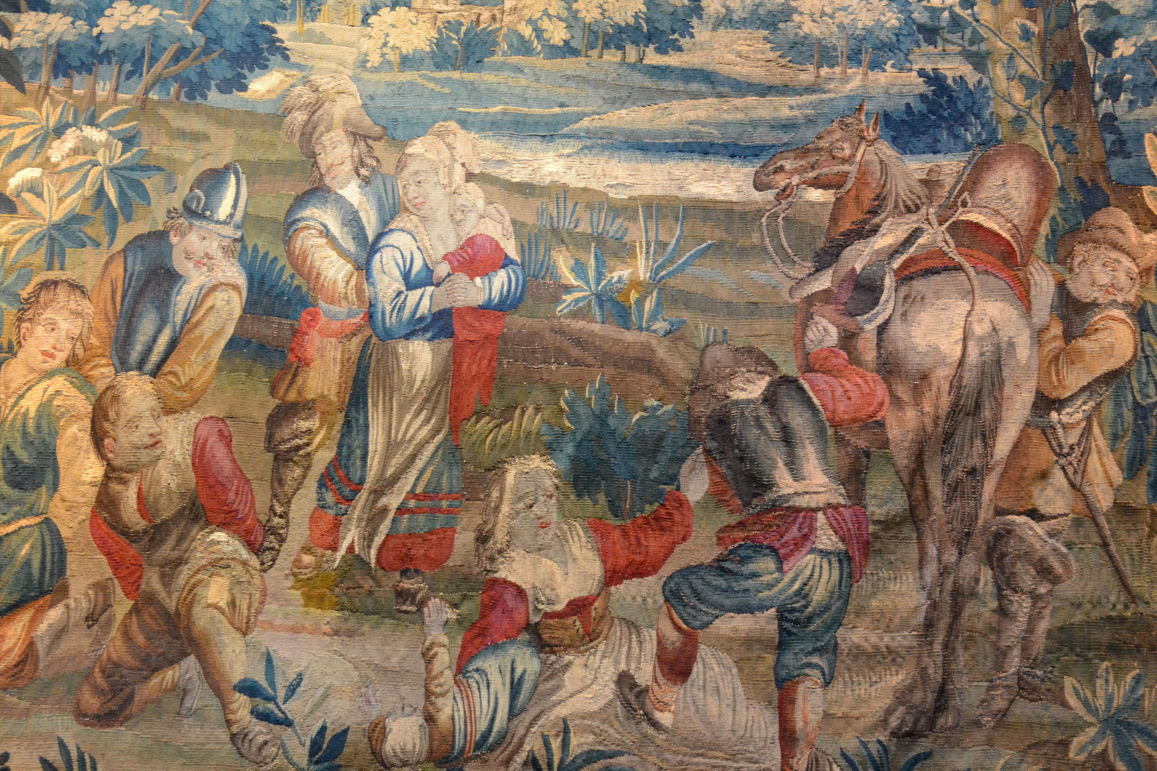17th Century Flemish Tapestry from the Estate of Baron Munchausen In Good Condition In Vancouver, British Columbia
