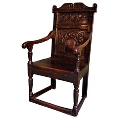 Antique 17 Century Joined Oak Armchair circa 1630