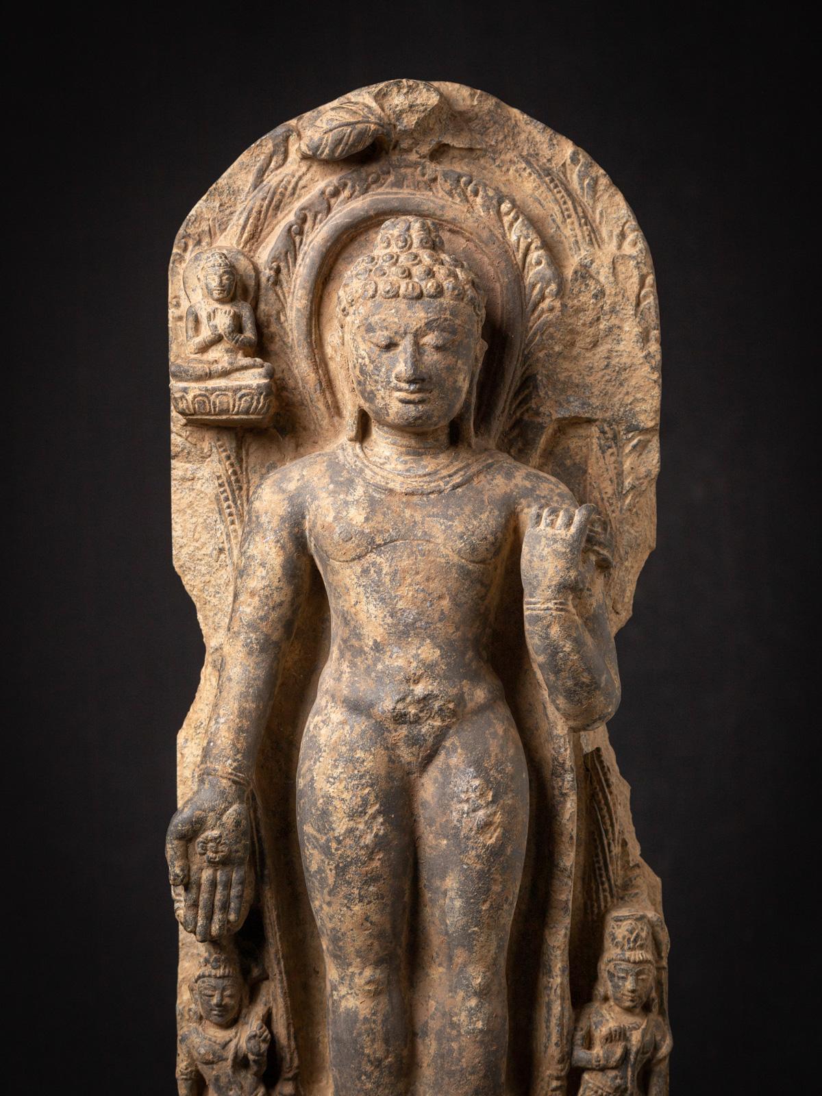 17 Century Pala Revival Style Stone Figure of Buddha Māravijaya in Varada Mudra For Sale 8