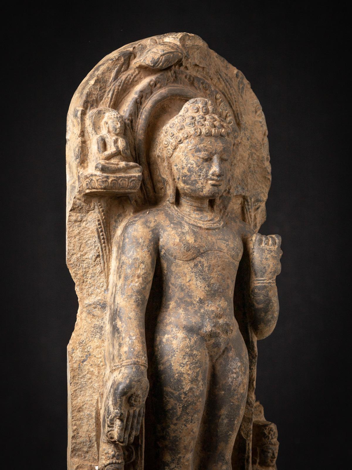 17 Century Pala Revival Style Stone Figure of Buddha Māravijaya in Varada Mudra For Sale 9