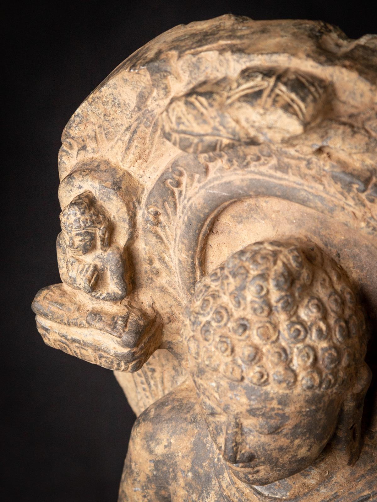 17 Century Pala Revival Style Stone Figure of Buddha Māravijaya in Varada Mudra For Sale 1