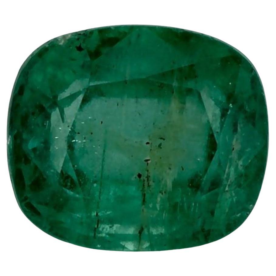 1.70 Ct Emerald Cushion Loose Gemstone For Sale