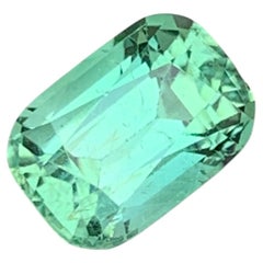 Pierre précieuse de tourmaline vert menthe, taille coussin, 1,7 carats, pour bijoux, 8 mm