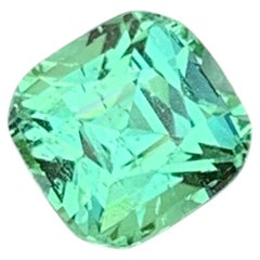 1.7 Cts Natural Mint Green Cushion Cut Tourmaline Gemstone for Jewellery 6mm