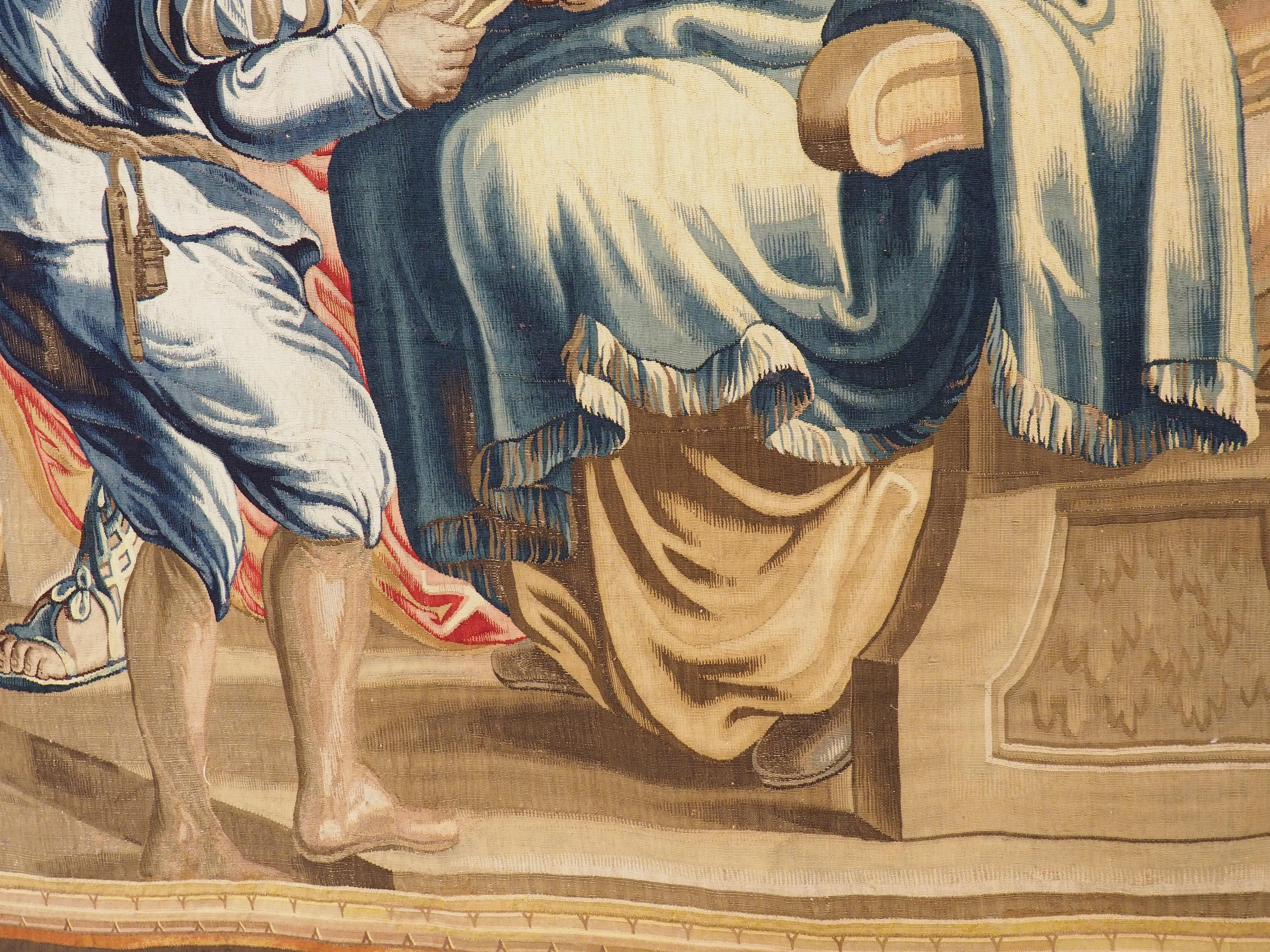 17 Foot Long Signed Flemish Tapestry from the Series of 7 Liberal Arts, C. 1670 For Sale 9