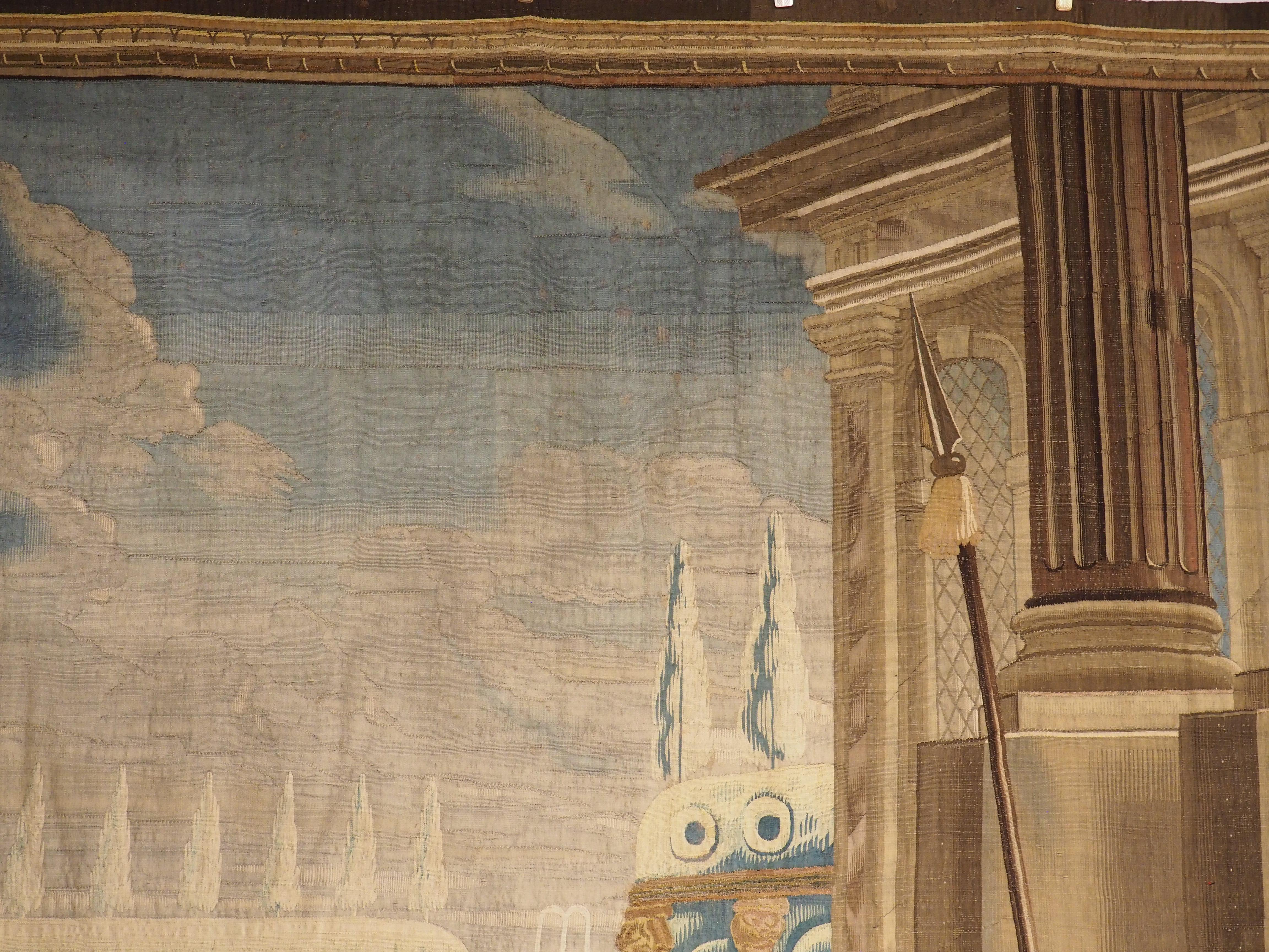 Belgian 17 Foot Long Signed Flemish Tapestry from the Series of 7 Liberal Arts, C. 1670 For Sale