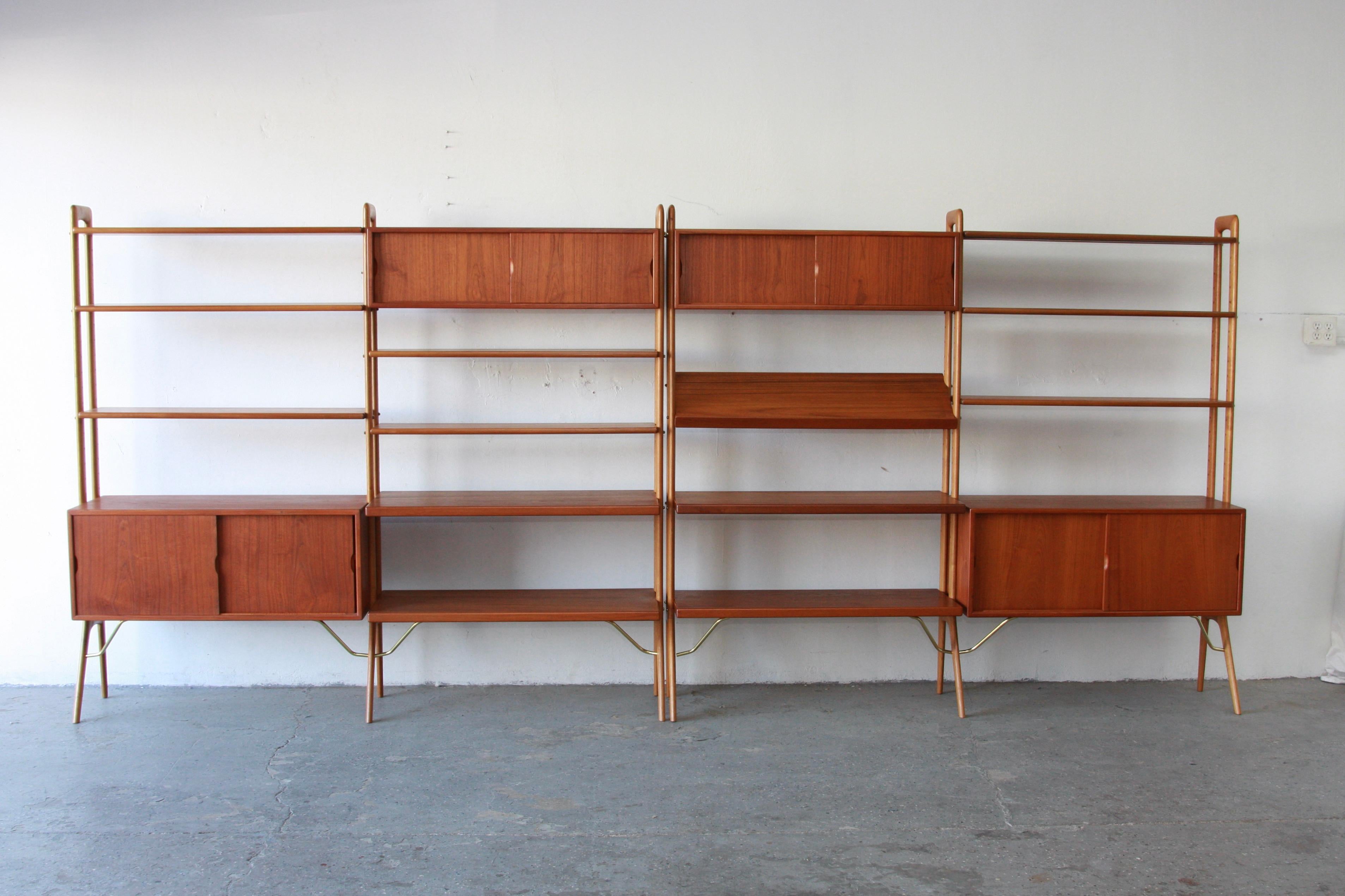 Danish Modern Kurt Ostervig Teak Wall Unit or Room Divider 7