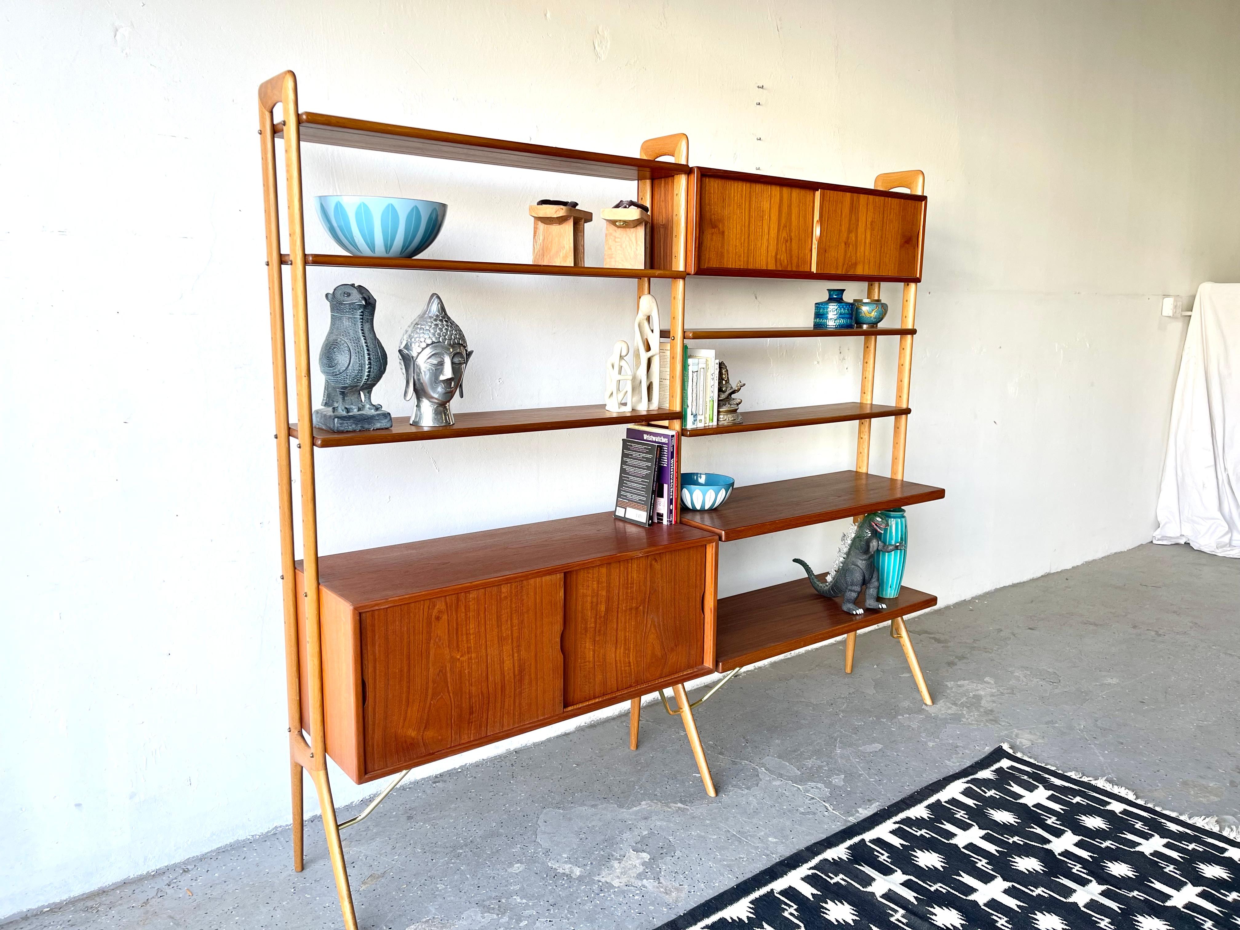 Danish Modern Kurt Ostervig Teak Wall Unit or Room Divider 8