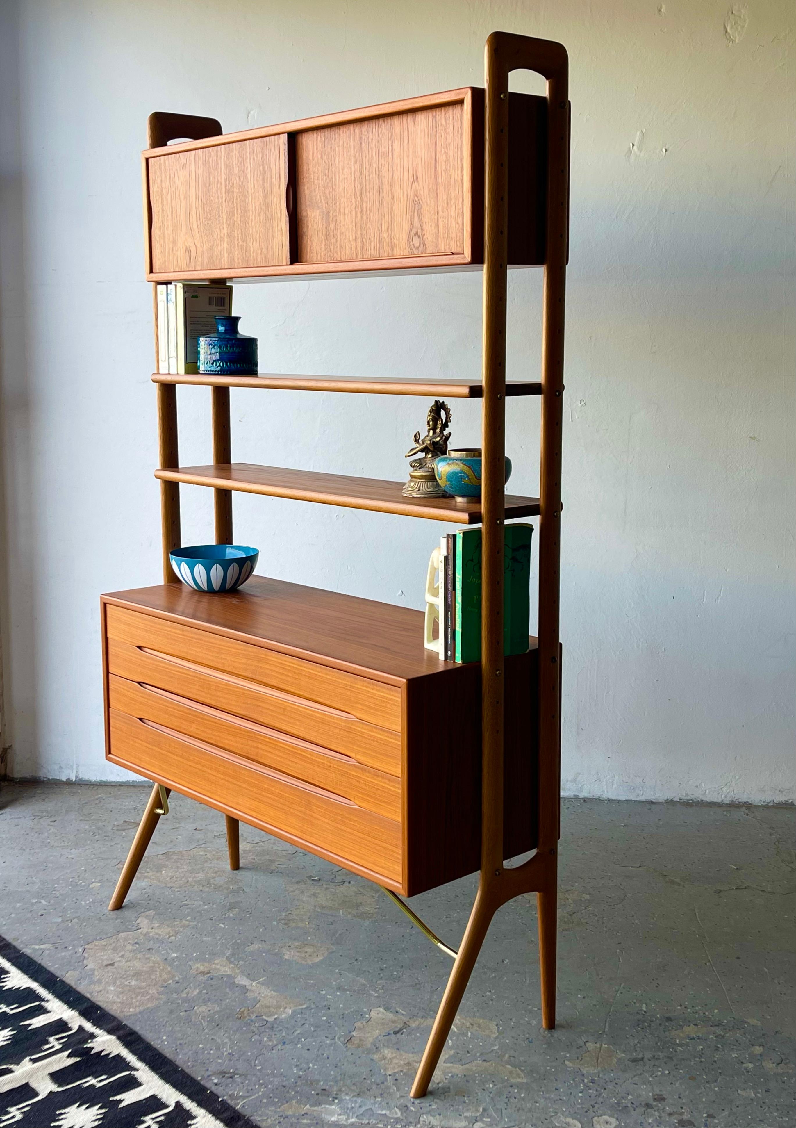 Danish Modern Kurt Ostervig Teak Wall Unit or Room Divider 1