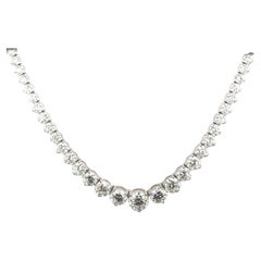 Collier tennis gradué de 43,18 cm avec diamants ronds naturels. D33.78ct.t.w.