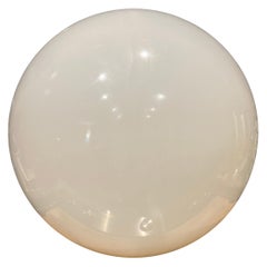 17" Mid Century Modern White Glass Globes, Likely Paul Mayen for Habitat 2 Avail