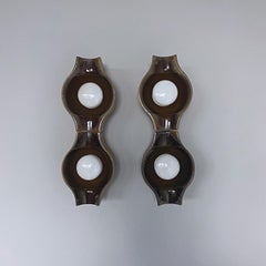 17 Lámparas de pared de cerámica modernista de Zalloni para Leola, años 60, Alemania