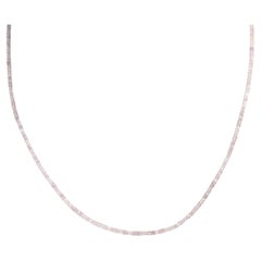 17" Natural Pink Diamond(12.00 Carat) Necklace in 14 Karat White Gold