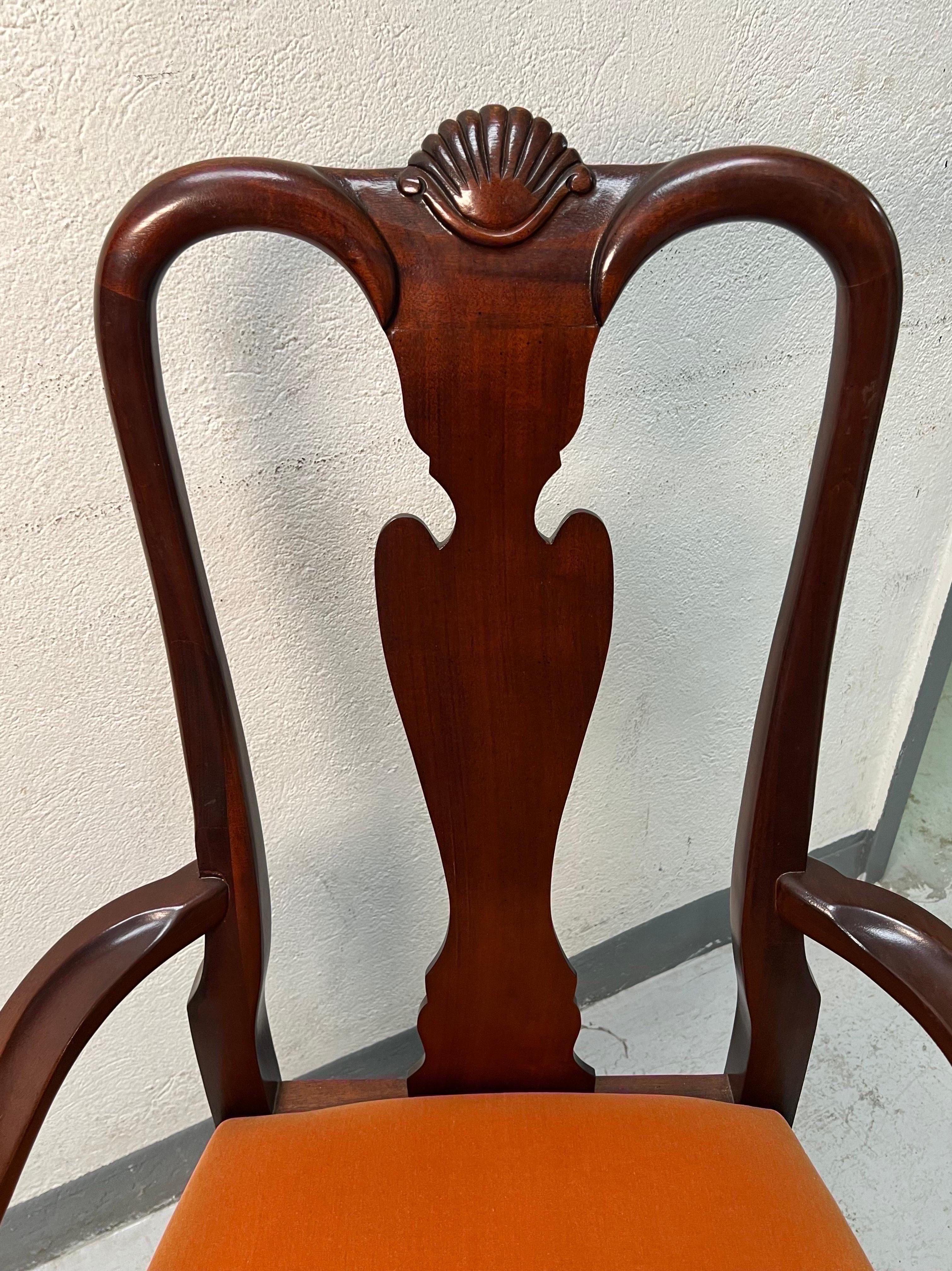 17 Queen Anne style Mahogany Armchirs  For Sale 1