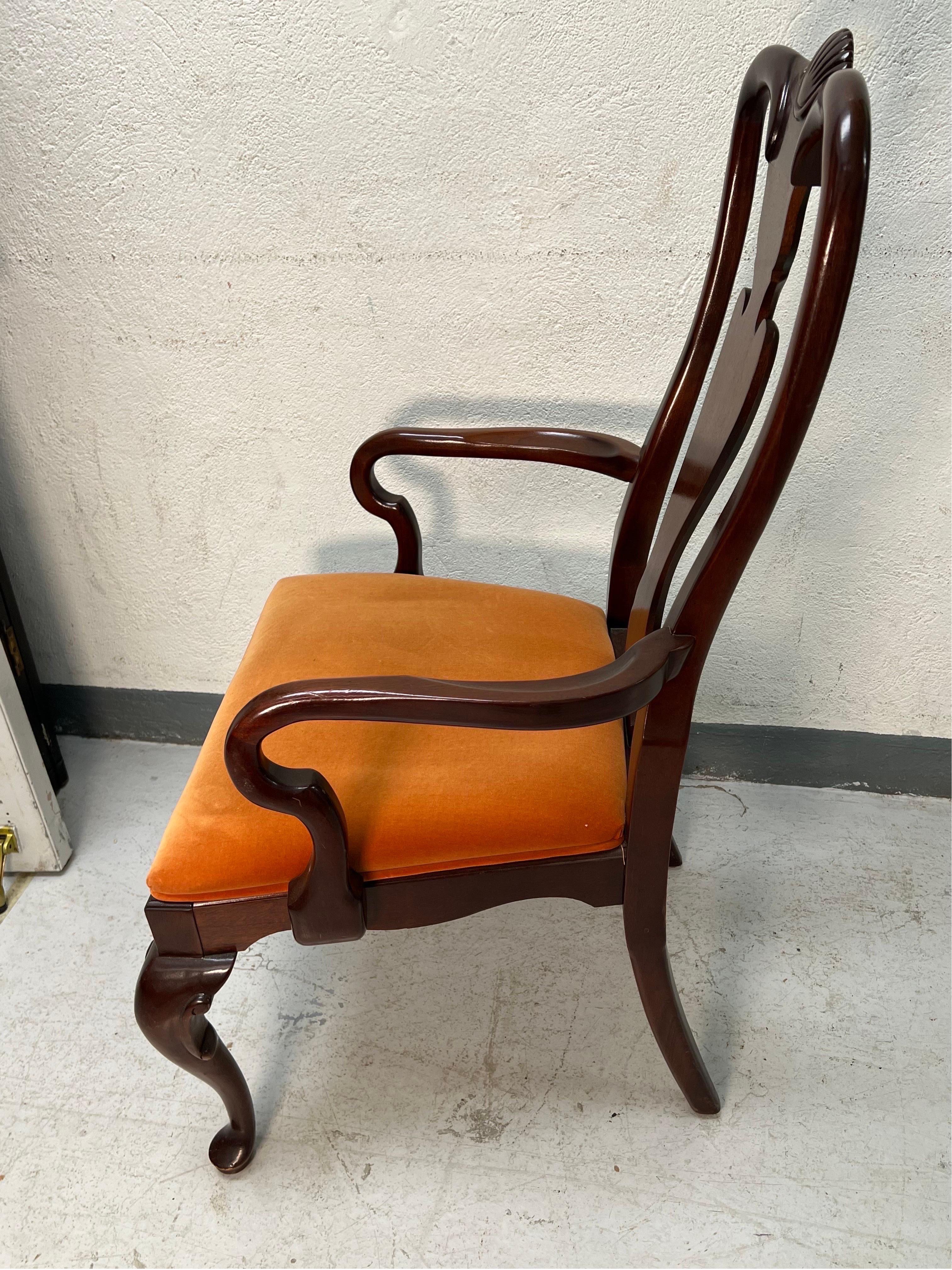 17 Queen Anne style Mahogany Armchirs  For Sale 2
