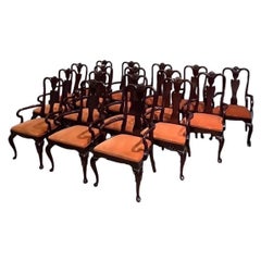17 bras de chevalet en acajou de style Queen Anne