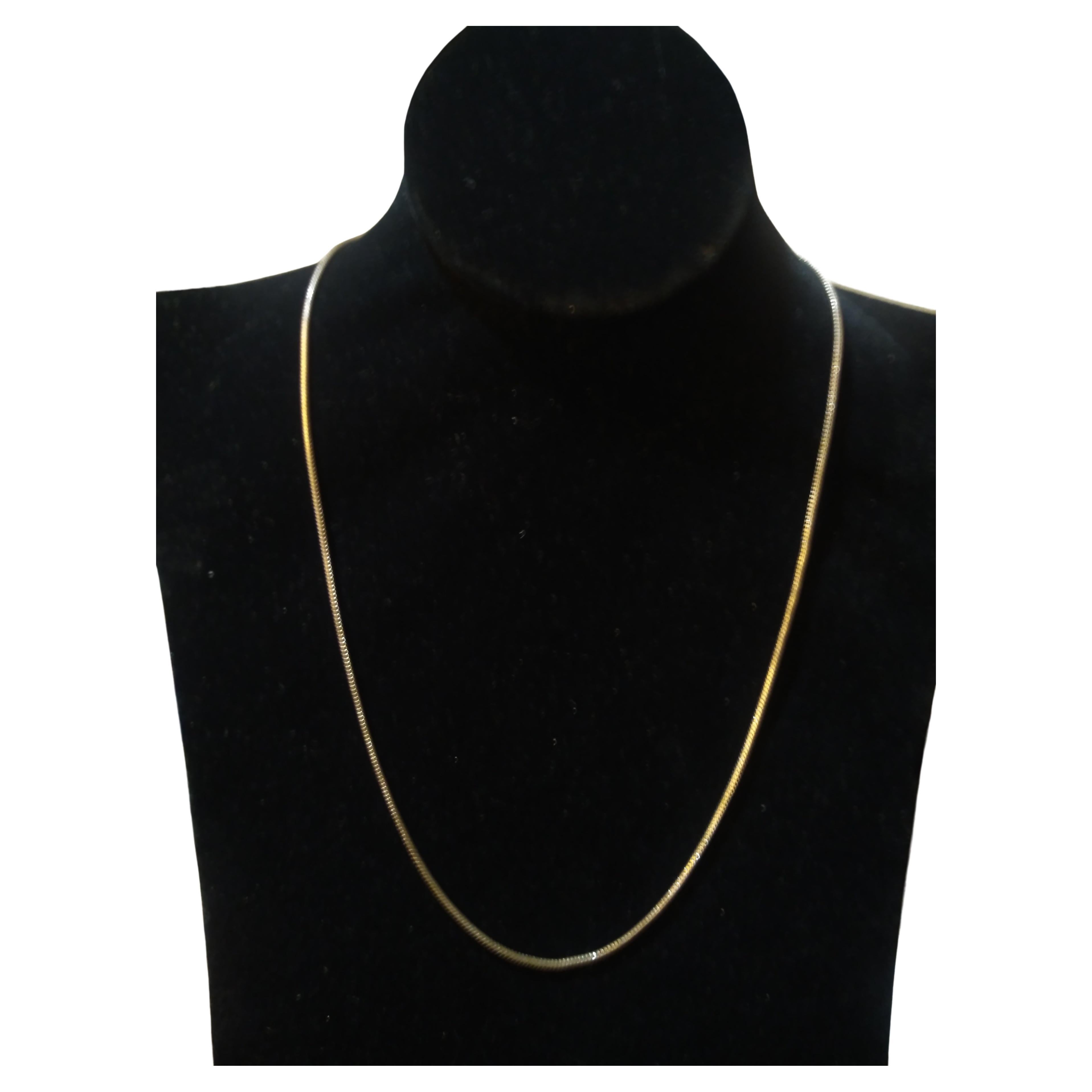 17" Round Sterling Silver Necklace with 2" extension