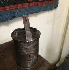17th Century Collect Pot in Iron Beggar Pot Money Box