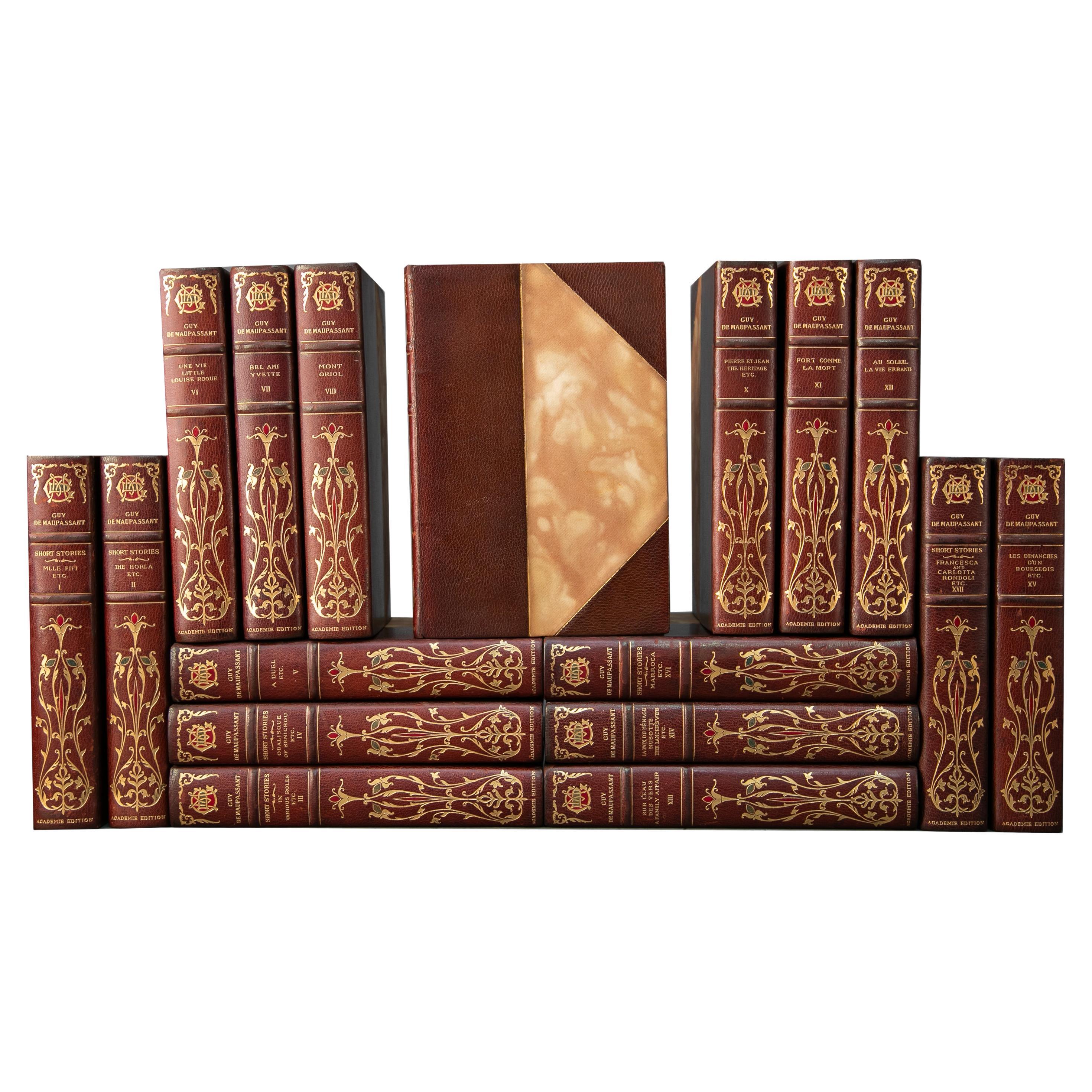 17 Volumes. Guy De Maupassant, The Works. For Sale