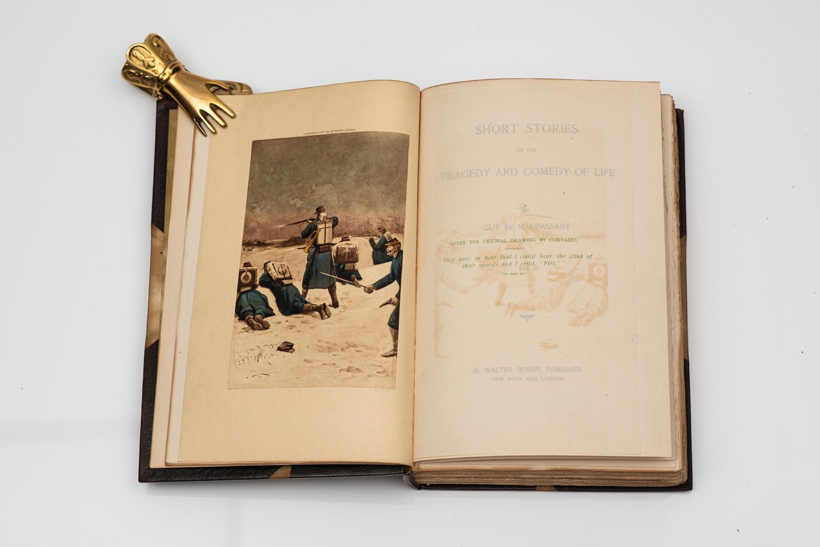 Leather 17 Volumes. Guy DeMaupassant. The Life and Works. For Sale