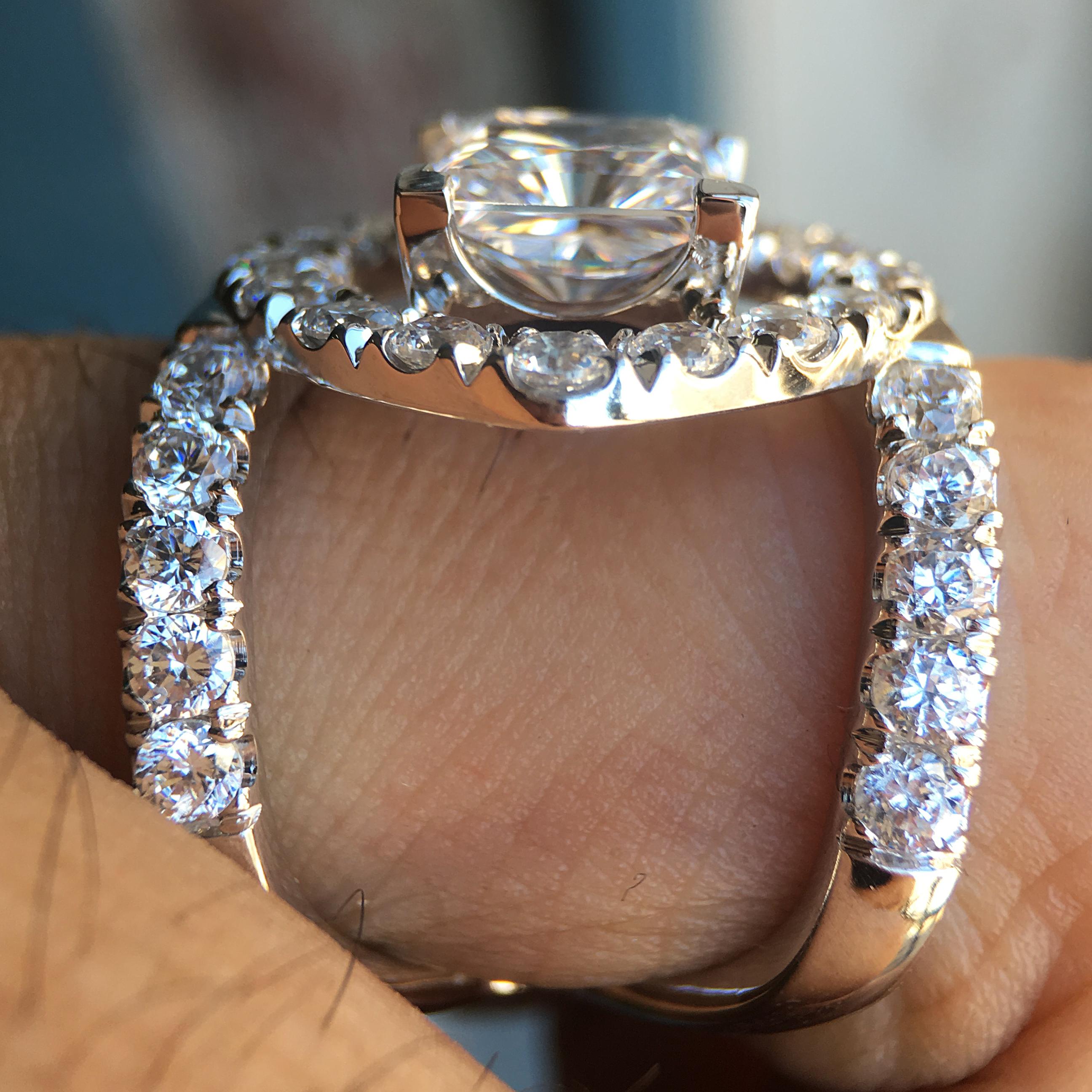 Modern 1.70 Carat Approximate Princess Diamond Ring, Ben Dannie For Sale