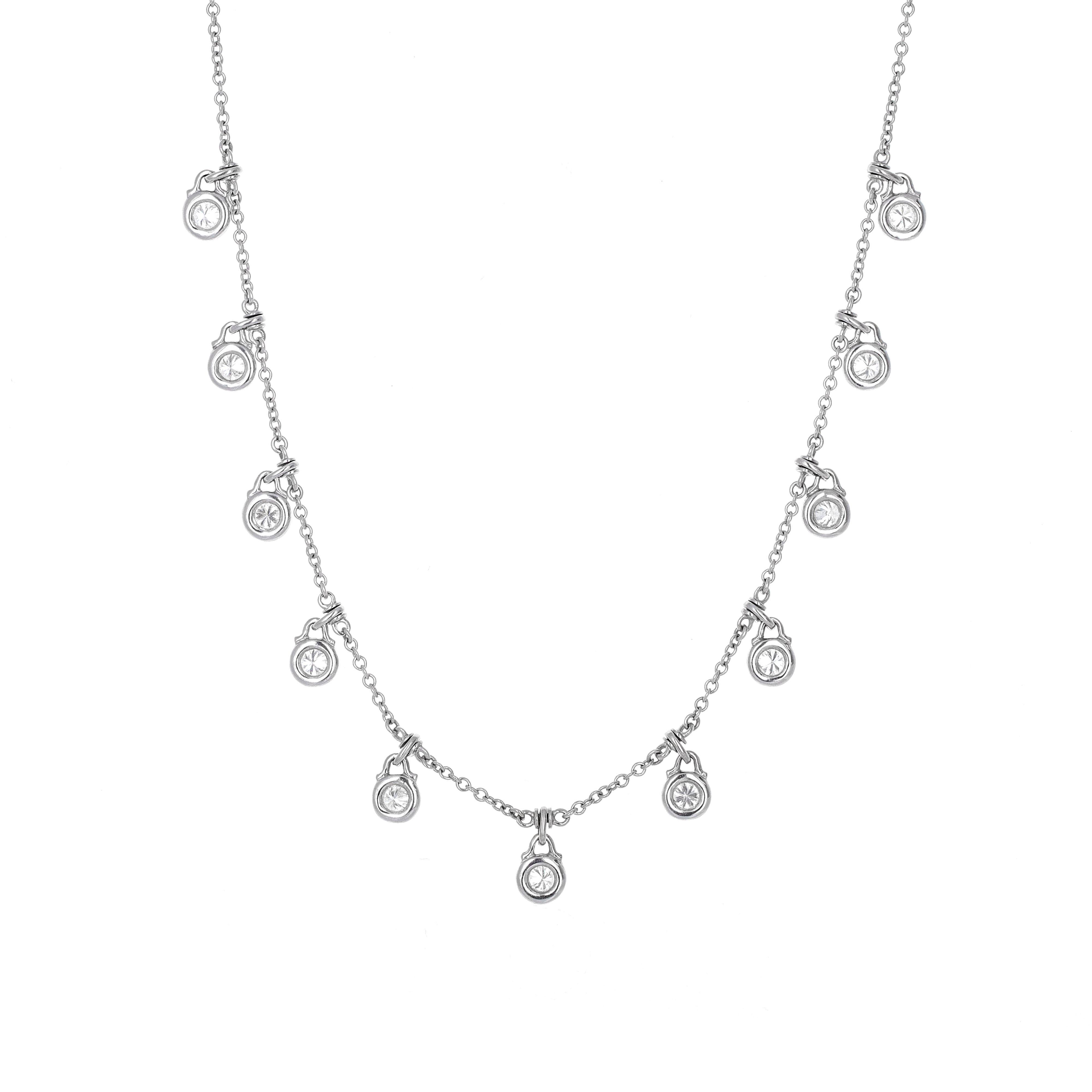 multi drop diamond necklace