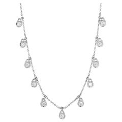 11 Diamond, 1.70 Carat Total Weigh Drop Necklace