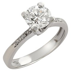 1.70 Carat Diamond Engagement Ring in White Gold 