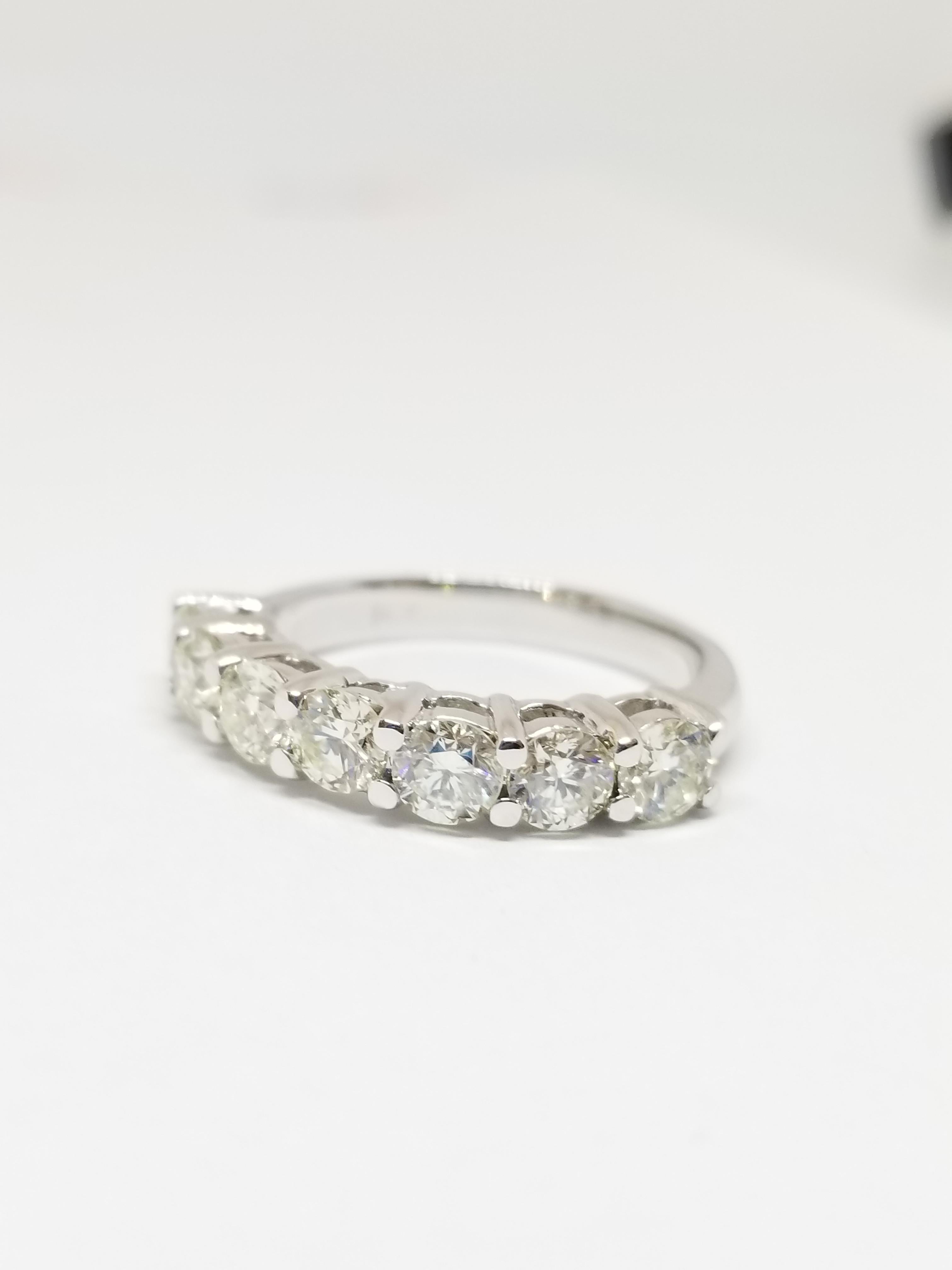 1.70 Carat Diamond Half Band 14 Karat White Gold In New Condition In Great Neck, NY