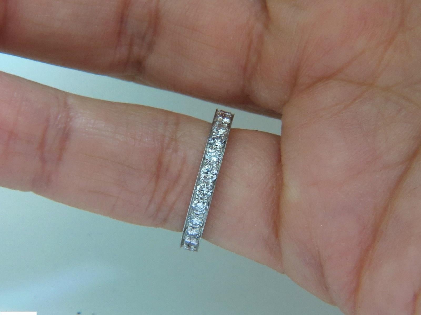 1.70 Carat Diamonds Eternity Ring 14 Karat F /SI Full Cuts For Sale 1