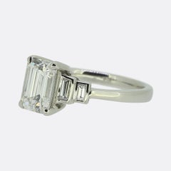 1.70 Carat Emerald Cut Diamond Ring