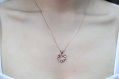 1.70 Carat Morganite Oval Cut 10K Rose Gold Classic Pendant