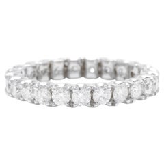 1.70 Carat Natural Diamond 14 Karat Solid White Gold Eternity Ring