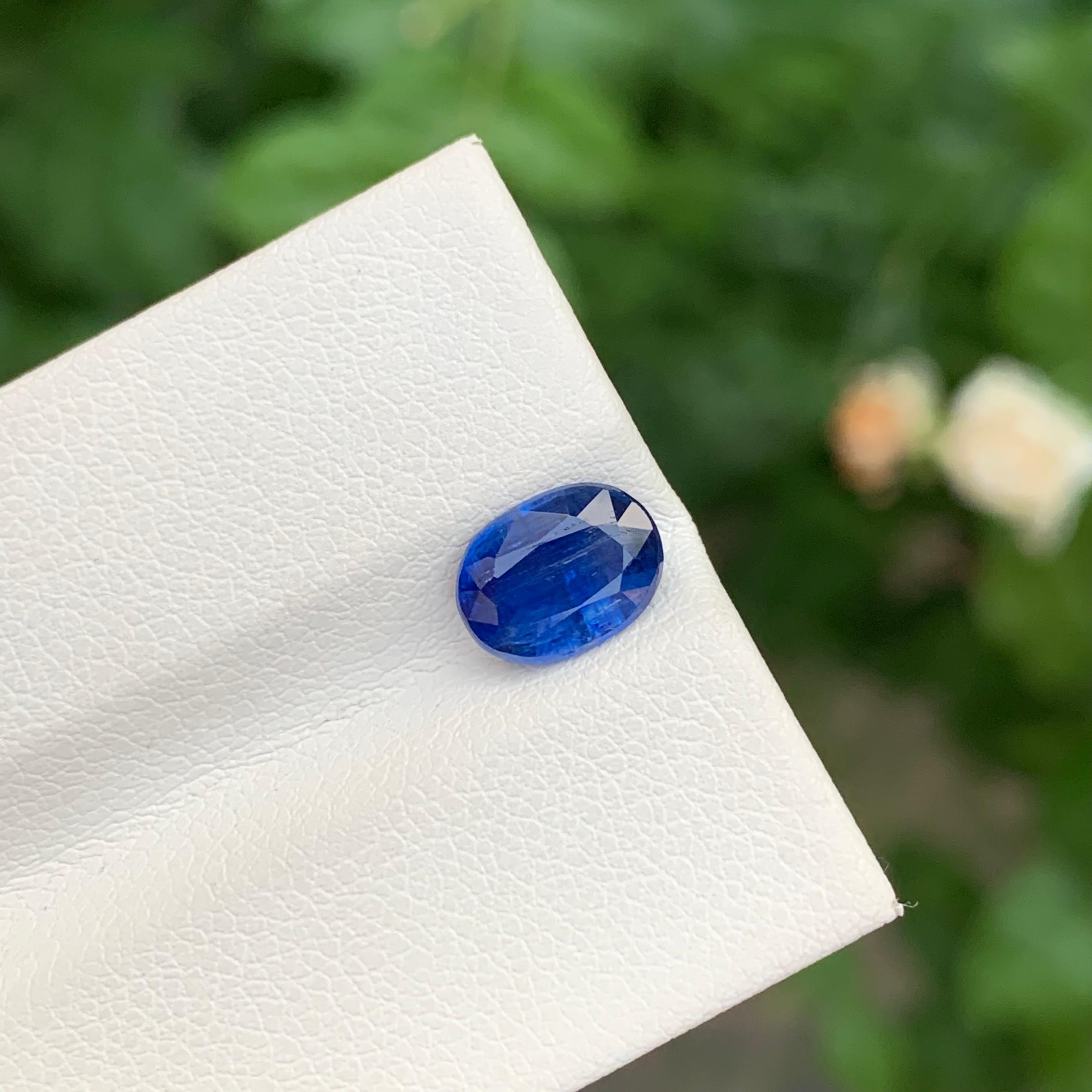 1.70 Carat Natural Faceted Kyanite Oval Shape Gemstone For Sale 5