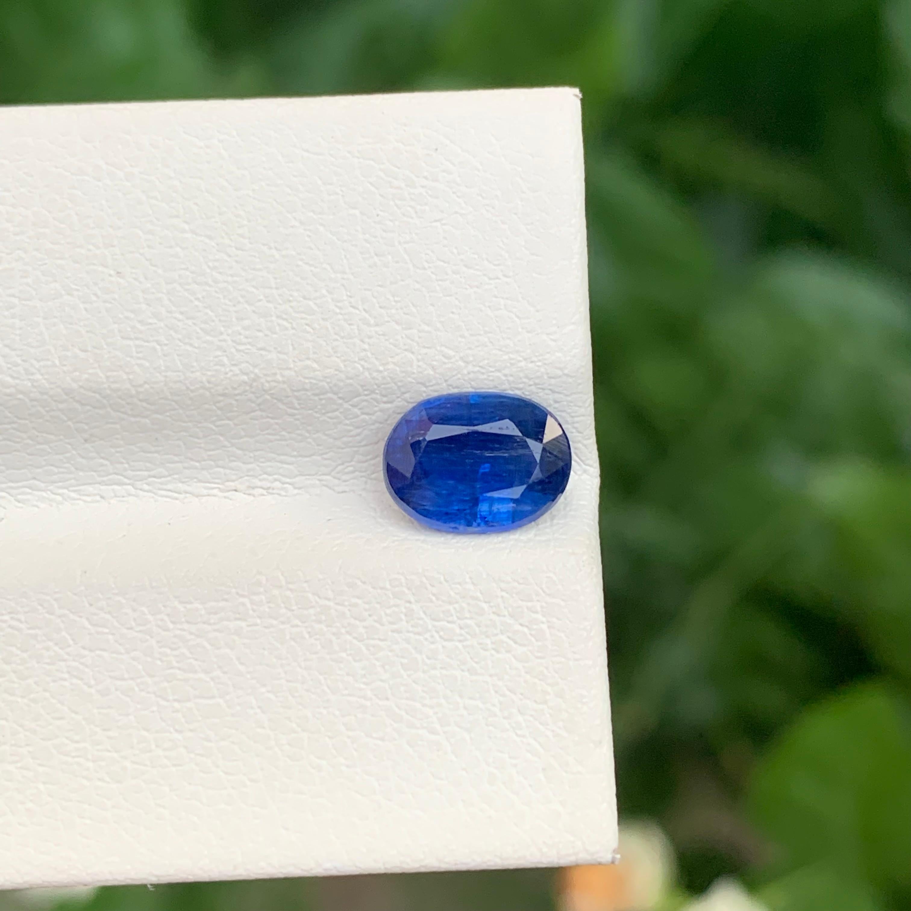 Oval Cut 1.70 Carat Natural Faceted Kyanite Oval Shape Gemstone For Sale
