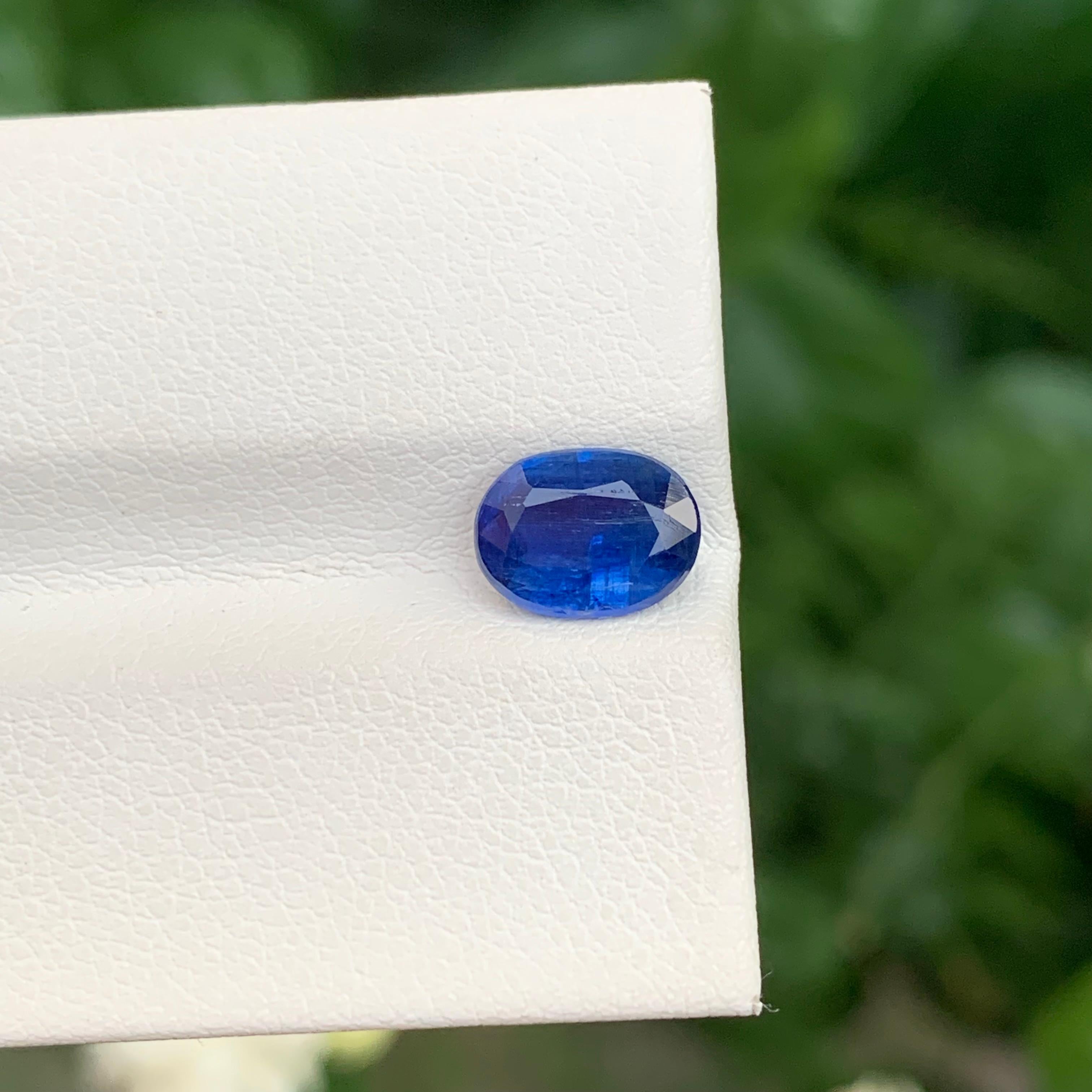 1.70 Carat Natural Faceted Kyanite Oval Shape Gemstone For Sale 2