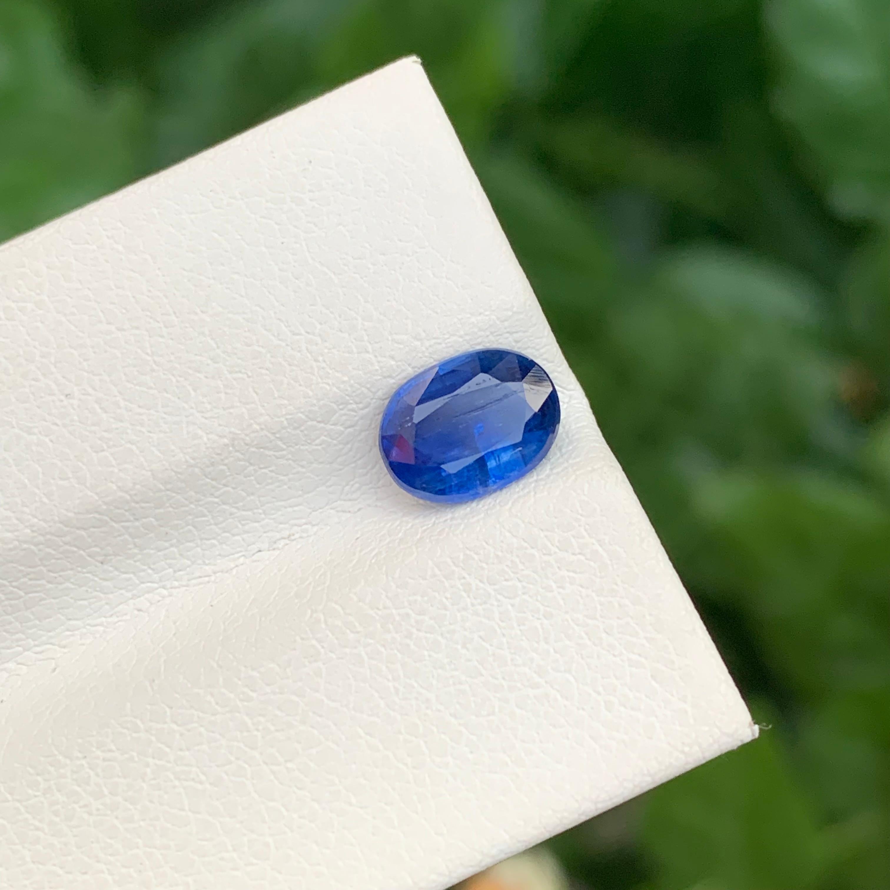 1.70 Carat Natural Faceted Kyanite Oval Shape Gemstone For Sale 3