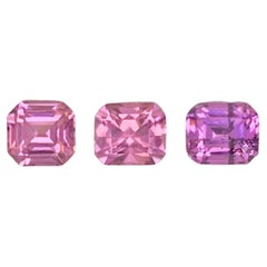 1,70 Carati Nature Sciolto 3 Pezzi Spinello Rosa Lotto Taglio Principale Dal Tagikistan