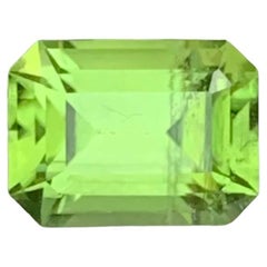 1,70 quilates de piedra natural suelta de peridoto verde manzana en forma de esmeralda