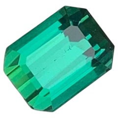 1.70 carati di tormalina blu verde naturale sfusa a forma di smeraldo