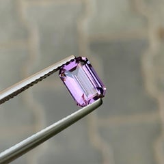 1.70 Carat Natural Loose Bright Purplish Spinel Emerald Cut Tanzanian Gemstone