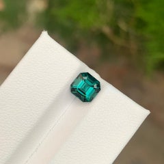 1.70 Carat Natural Loose Green Lagoon Tourmaline Square Shape Gemstone