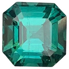 Gema natural suelta de turmalina verde laguna de 1,70 quilates, forma cuadrada